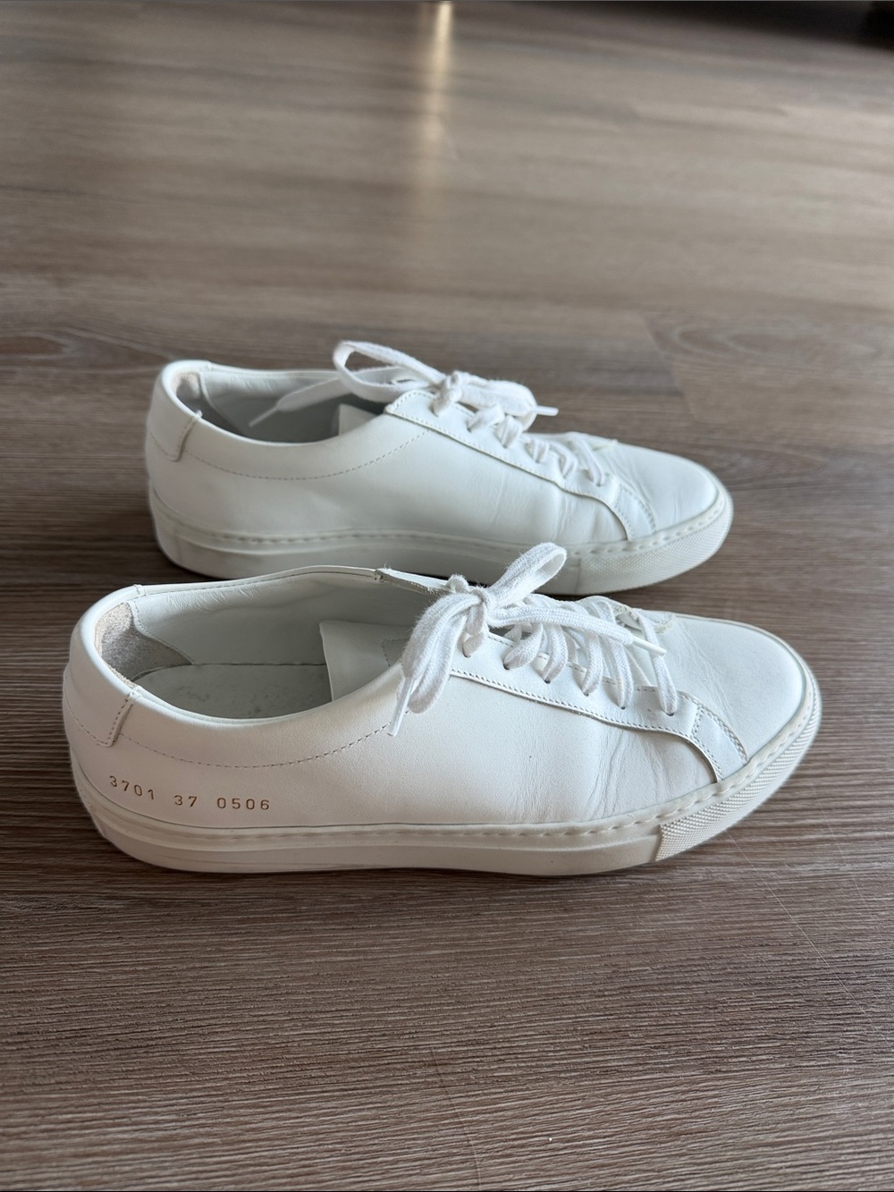 Common Projects White Leather Low-Top Sneakers